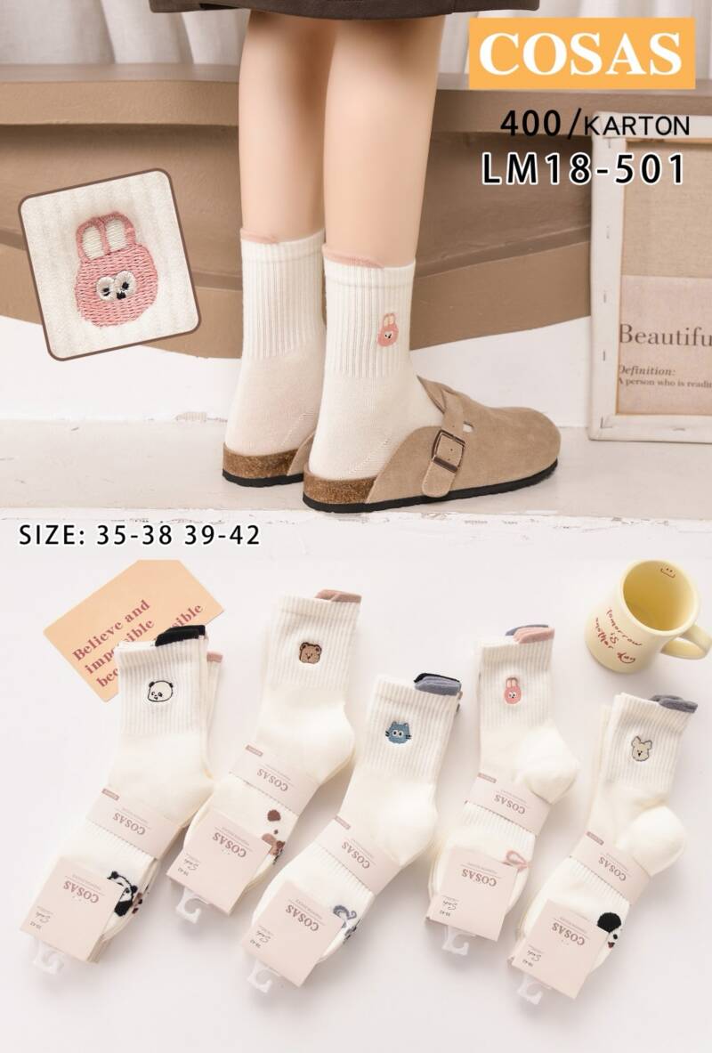 Skarpety damskie Roz 35-42, Mix kolor Paczka 40 szt